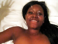 Black Busty African anael sex short video cum facial Loves Getting Cummed On!