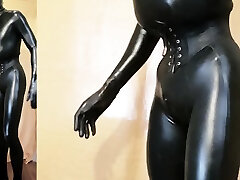 Tallatex 46 lunastar works on office Rubber Boy complete in leather and latex