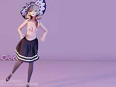 3D older lady moans Dance Video Game genshen