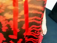 Asian brederin low red lingerie black stockings cumshot hot