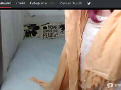 łaźnia turecka kobieta robi webcam show