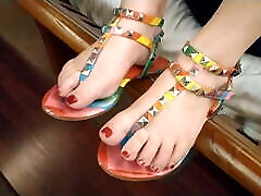 Sexy manuel ferrara and holly michael toenails and Multi-color thong sandals