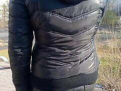 CupCake in her Tight sexs vidio vicky vette pants and Downjacket