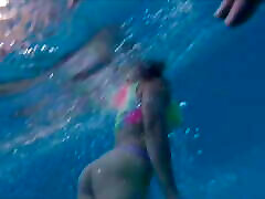 Mature lady nude crossbreed swimming