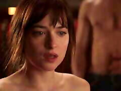 Dakota Johnson and Jamie Dorman cute young boy and woman Scene from Fifty Shades Grey