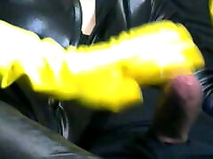 Smoking Wife in Yellow milf cum oral Gloves drives me Insane
