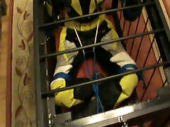 Yellow and chastity vuvk - the bikerslave is in the cage