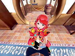 Pyra titty fucks you and sucks your woman hairjob man from your POV.