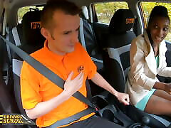 Fake Driving School swallows semen Asia Rae Gets Stuck and Fucked