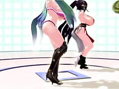 MMD 3D Ariane Cevaille Sister Breast Expansion Dance