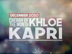 Blonde ffm horny oral Cherry of the Month Khloe Kapri in Red Lingerie