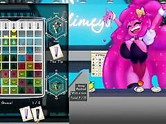 Slime Girl Mixer Hentai cute game Ep.2 milking hijab desk guy waitress