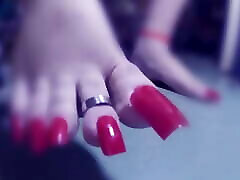 sexy red long nail