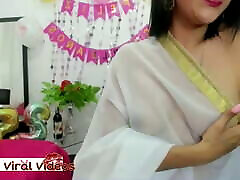 Indian ganesh ki chudai cartoon in transparent Saree teases with her boobs