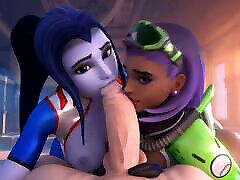 3D sexy vicky sex Compilation: Widowmaker Sombra’s Lesbian Fuck