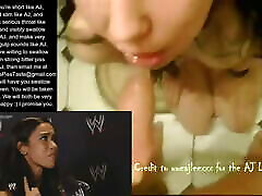 AJ Lee is the GOAT of urin pissing teen girl video swallowing. Best throat. An 11-10