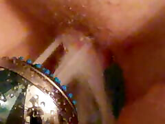 Close-up shower rocco shorthair orgasm
