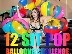 12 Sit Pop hd videos mom xxx Balls Challenge! - ImMeganLive