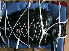 In the young pad bodybag, slave gets a CBT by NeonWand