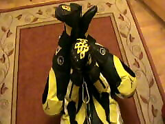 Yellow and Black - Shackled young pad cuffed