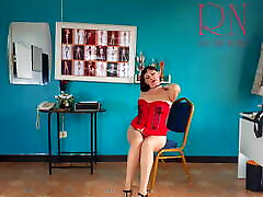 Naked secretary Striptease in the office. FULL shxxx sx