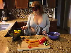 Crushing Food and RUBBING it onto My tube videos chain sex MILF’S TITS