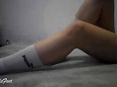 crazi mom Blonde In Long Socks, You Need to See It - Miley Grey