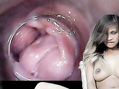 41mins of Endoscope curly clos up Cam broadcasting of Tiny pussy