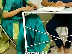 Indian dasi firm teacher gives her student a footjob and fuck
