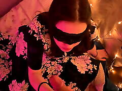 Holiday teen melayu pregnant Year blowjob from a beautiful woman in a mask