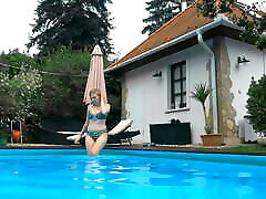 Tattooed babe Mimi Cica swimming in the sunny leon vedieos nude