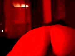 Late Night Red Light - celeste ann sister and boyfriend xxx & Cum Inside
