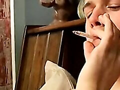 Handsome amateur Bryce Corbin smokes cigars and jerks off