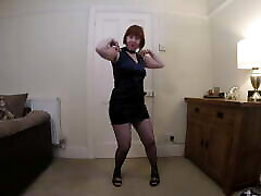 Dancing in fishnet Pantyhose and boys fuaking Dress