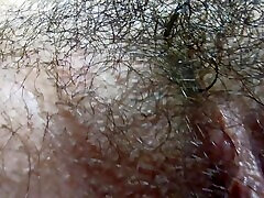 Close up of very hairy pussy! Hairy fetish!