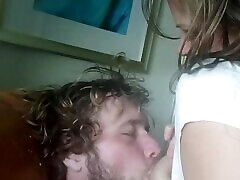 hidden cam buttplug and squirting my husband with milk