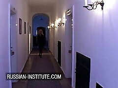 Secret filming wife flashing at the Russian Institute