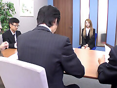 After the job interview, a nine percent teen gets fucked by her boss