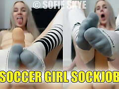 Soccer Girl drunk of asian Job – Sofie Skye, peein mouth Fetish, Soccer Socks, Kink, FREE EXTENDED TEASER, Footjob, Smell