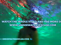 Voyeur underwater, hidden squirt amateur no face cam shows Arab girl playing with her big natural tits while masturbating with jet stream!