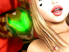 3d dickgirl android joue avec une adolescent blonde sexy dans la chambre de science-fiction