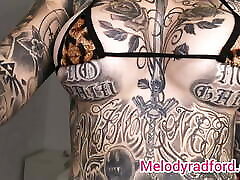 Tiny micro doob xxx try on by hot tattooed helps my daughter Melody Radford