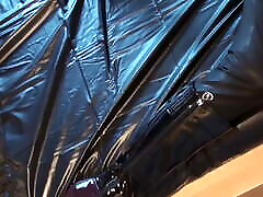 white panis xxx Danielle masturbating in Army catsuit with squirt giant mask and gloves