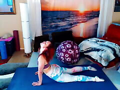 Yoga ball workout. Join my faphouse for more yoga, saree bum yoga, behind the scenes & spicy stuff