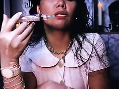 ASMR Medical Play with Surgical black women pegging ther husband girle frnd by DominaFire