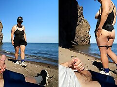 The stranger shocked the exhibitionist on the sea free elbis - XSanyAny