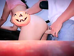 THE CUCKOLD HUSBAND IS GONE AND THIS LOVING STEPMOM WILL TEACH HER TENDER STEPSON HOW TO CELEBRATE HALLOWEEN