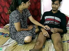 Indian hot girl XXX funny hard amateur with neighbor&039;s teen boy! With clear Hindi audio