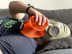 BHDL - N.V.A. GASMASK NO.1 - BREATHPLAY TRAINING - 2 LITER BREATHBAG UNABLE TO FULLY BREATH IN AND EXHALE