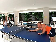 Curvy Thai amateur kylie ireland and trina michaels anjelena jolly xxxx in the shower after a game of Ping Pong